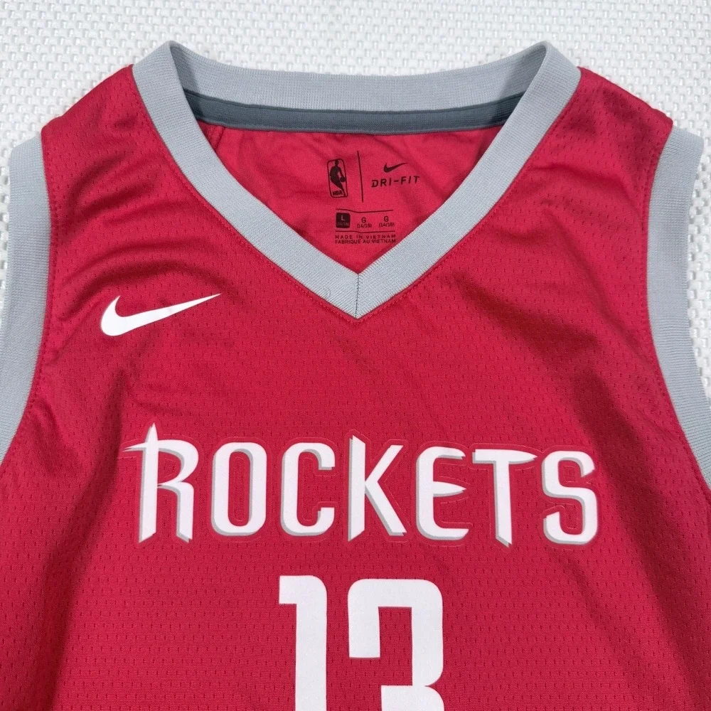 Nike Houston Rockets James Harden #13 Swingman Jersey Youth Large Red NBA